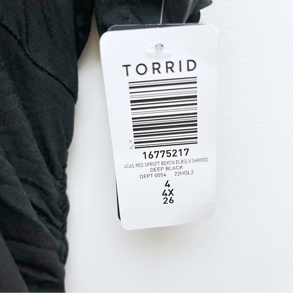 Torrid Ruched Super Soft Elbow Sleeve Midi Bodycon Dress NWT Size 4 - Picture 5 of 8